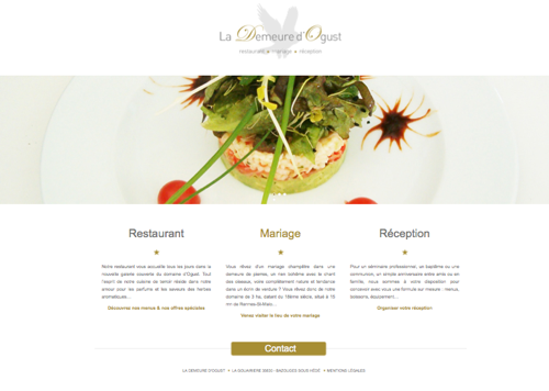 Site web du restaurant La Demeure d'Ogust